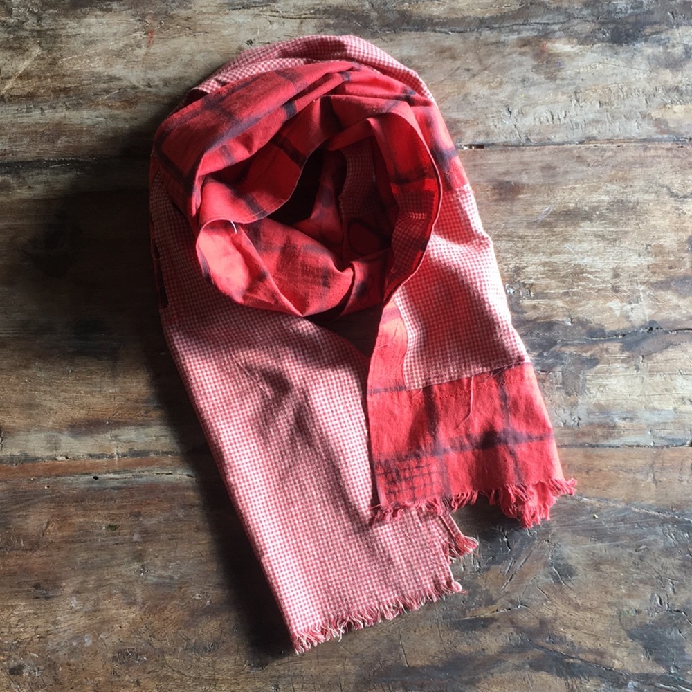 Wabi Sabi Linen Cotton Hand Painted Scarf